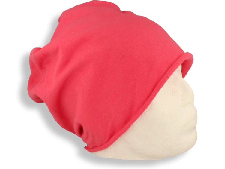 Czapka damska Beanie włoska cienka smerfetka koralowa