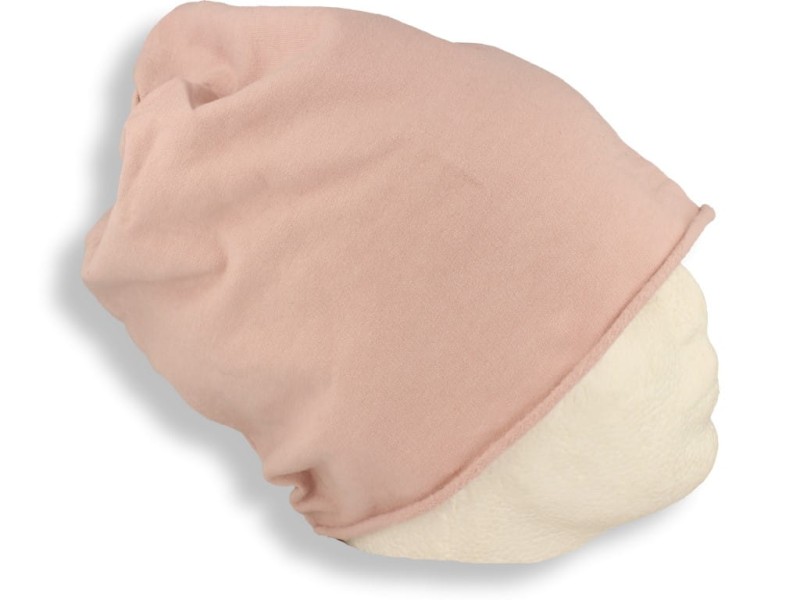 Czapka damska Beanie włoska cienka smerfetka pastelowy róż