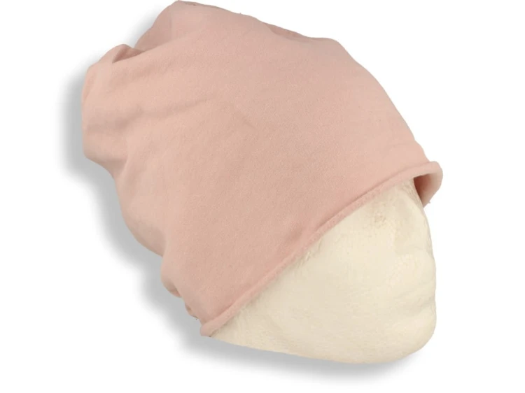 Czapka damska Beanie włoska cienka smerfetka pastelowy róż