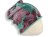 Czapka damska Beanie włoska cienka smerfetka turkusowa w kwiaty