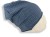 Czapka damska Beanie włoska cienka smerfetka niebieska w kropeczki