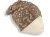 Czapka damska Beanie włoska cienka smerfetka beżowa w kwiatuszki