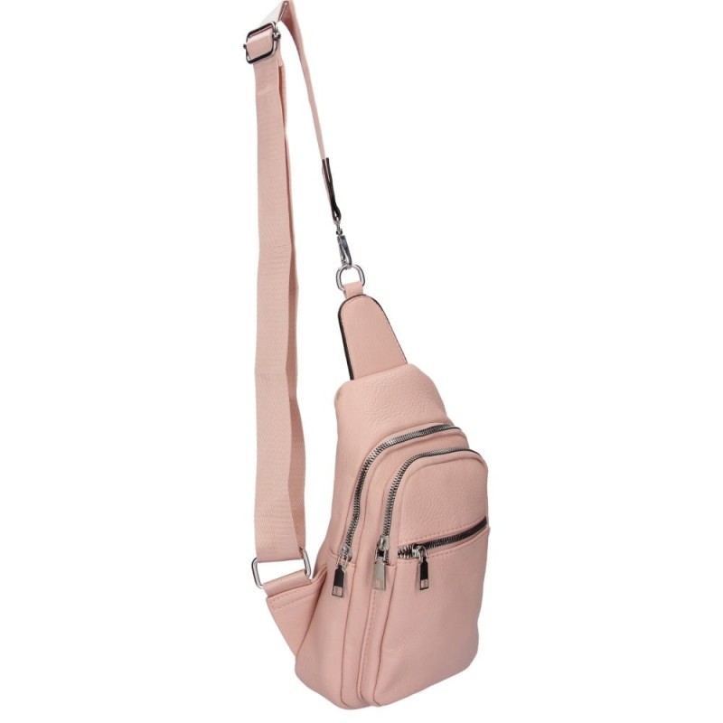 Torebka damska Saszetka na klatkę piersiową pastelowy róż