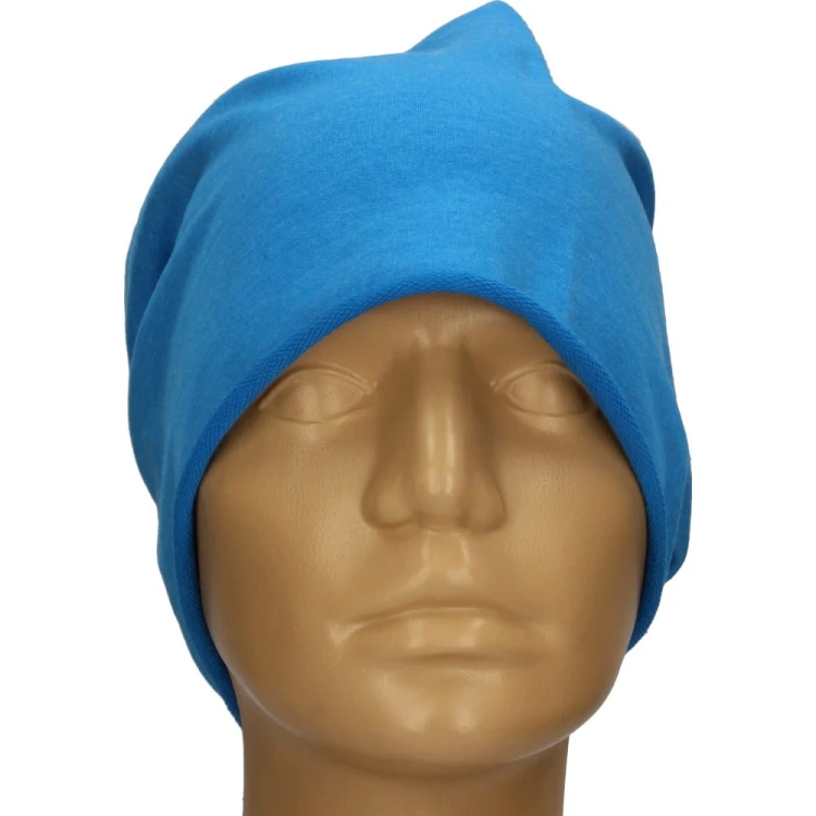 Czapka damska Beanie włoska cienka smerfetka niebieska