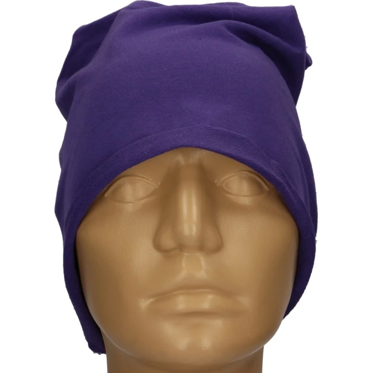 Czapka damska Beanie włoska cienka smerfetka fioletowa