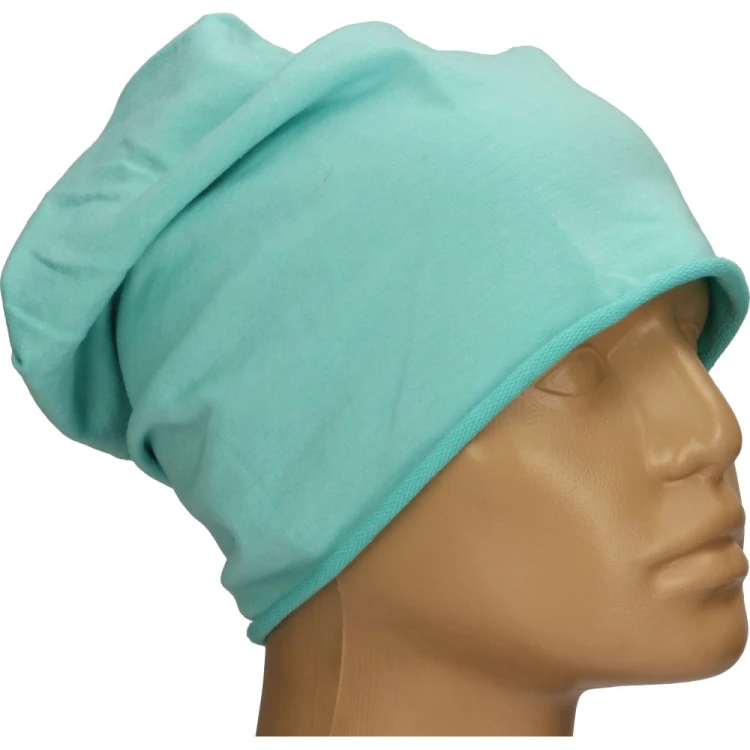Czapka damska Beanie włoska cienka smerfetka jednolita miętowa