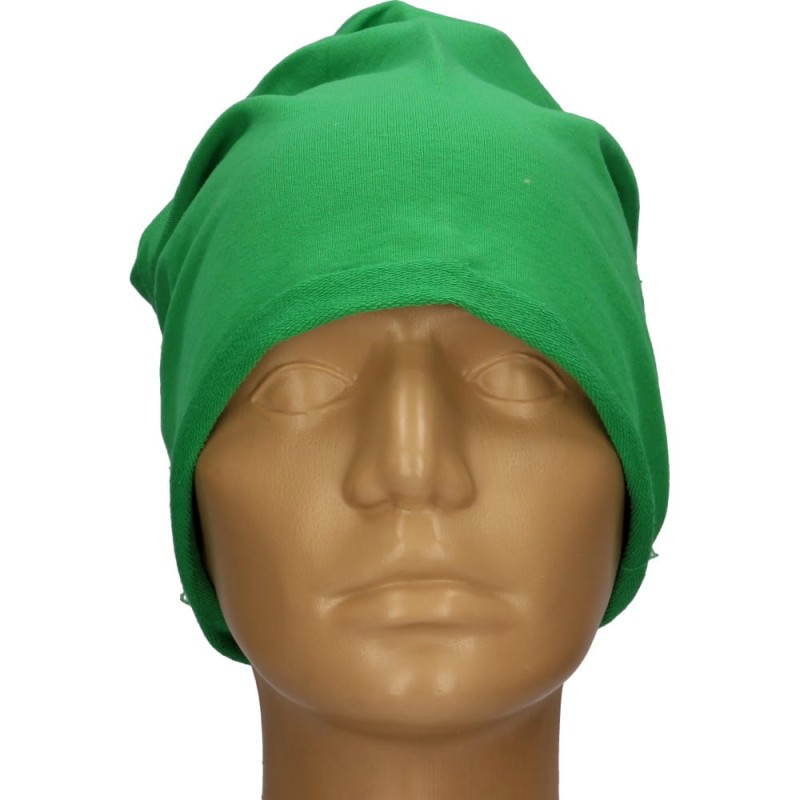 Czapka damska Beanie włoska cienka smerfetka jednolita zielona