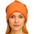 Czapka damska Beanie włoska cienka smerfetka jednolita pomarańczowa