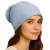 Czapka damska Beanie włoska cienka smerfetka jednolita niebieska