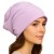 Czapka damska Beanie włoska cienka smerfetka jednolita jasna fioletowa