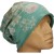 Czapka damska Beanie włoska cienka smerfetka miętowa w kolorowe kwiaty