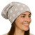Czapka damska Beanie włoska cienka smerfetka szara w grochy