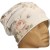 Czapka damska Beanie włoska cienka smerfetka biała kwiatowa