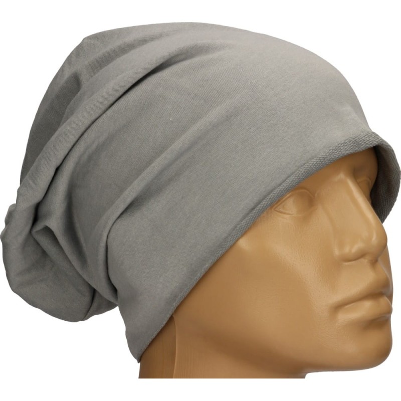 Czapka damska Beanie włoska cienka smerfetka jednolita szara