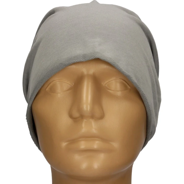 Czapka damska Beanie włoska cienka smerfetka jednolita szara