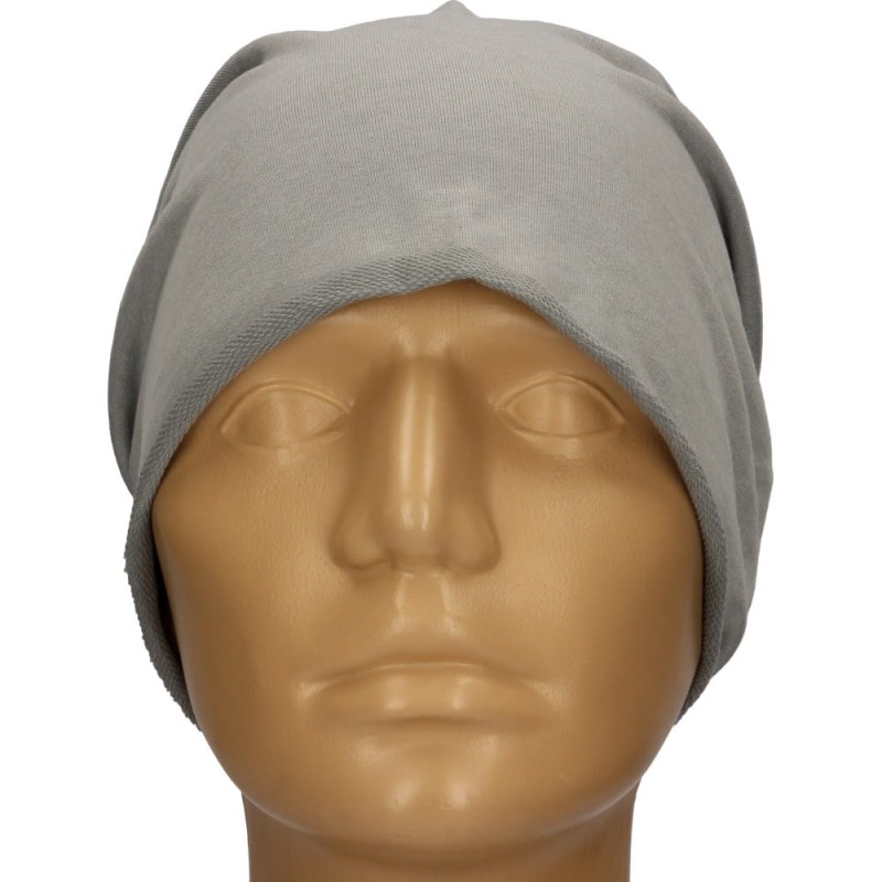 Czapka damska Beanie włoska cienka smerfetka jednolita szara