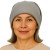 Czapka damska Beanie włoska cienka smerfetka jednolita szara