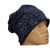 Czapka damska Beanie włoska cienka smerfetka granatowa w napisy