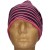 Czapka damska Beanie włoska cienka smerfetka różowa w granatowe paski