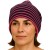 Czapka damska Beanie włoska cienka smerfetka różowa w granatowe paski