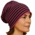 Czapka damska Beanie włoska cienka smerfetka różowa w granatowe paski