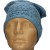 Czapka damska Beanie włoska cienka smerfetka niebieska w granatowe napisy