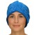 Czapka damska Beanie włoska cienka smerfetka jasnoniebieska w białe napisy