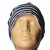 Czapka damska Beanie włoska cienka smerfetka granatowa w białe paski