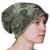 Czapka damska Beanie włoska cienka smerfetka zielona w czarne wzory