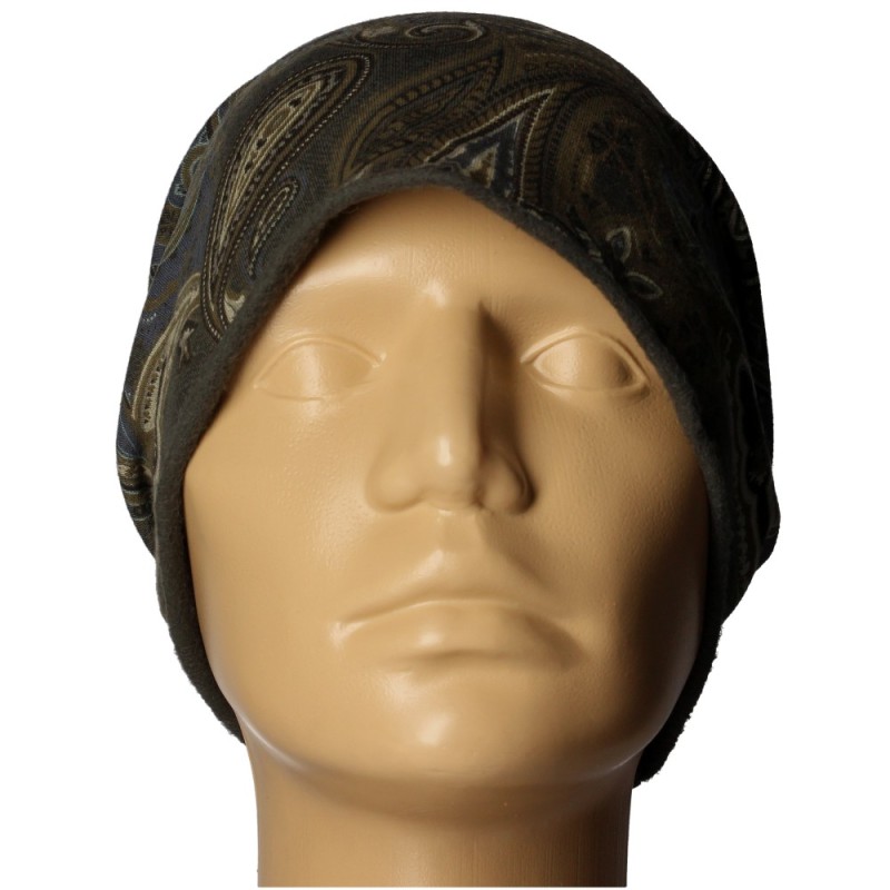 Czapka damska Beanie włoska cienka smerfetka ciemnoszara we wzory