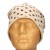 Czapka damska Beanie włoska cienka smerfetka jasnobeżowa serduszka