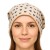 Czapka damska Beanie włoska cienka smerfetka jasnobeżowa serduszka