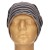 Czapka damska Beanie włoska cienka smerfetka granatowa w beżowe paski