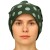 Czapka damska Beanie włoska cienka smerfetka ciemnozielona w kropki