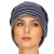 Czapka damska Beanie włoska cienka smerfetka granatowa w szare paski