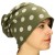 Czapka damska Beanie włoska cienka smerfetka khaki w kropki