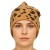 Czapka damska Beanie włoska cienka smerfetka ciemnobeżowa gepard