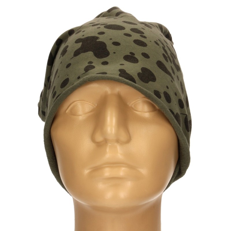 Czapka damska Beanie włoska cienka smerfetka khaki gepard