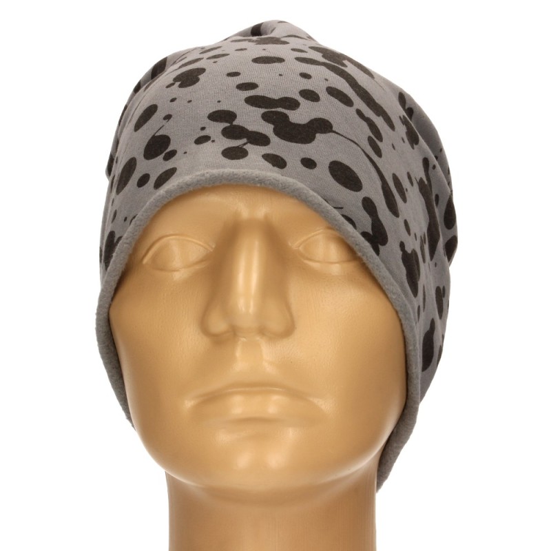 Czapka damska Beanie włoska cienka smerfetka szara gepard