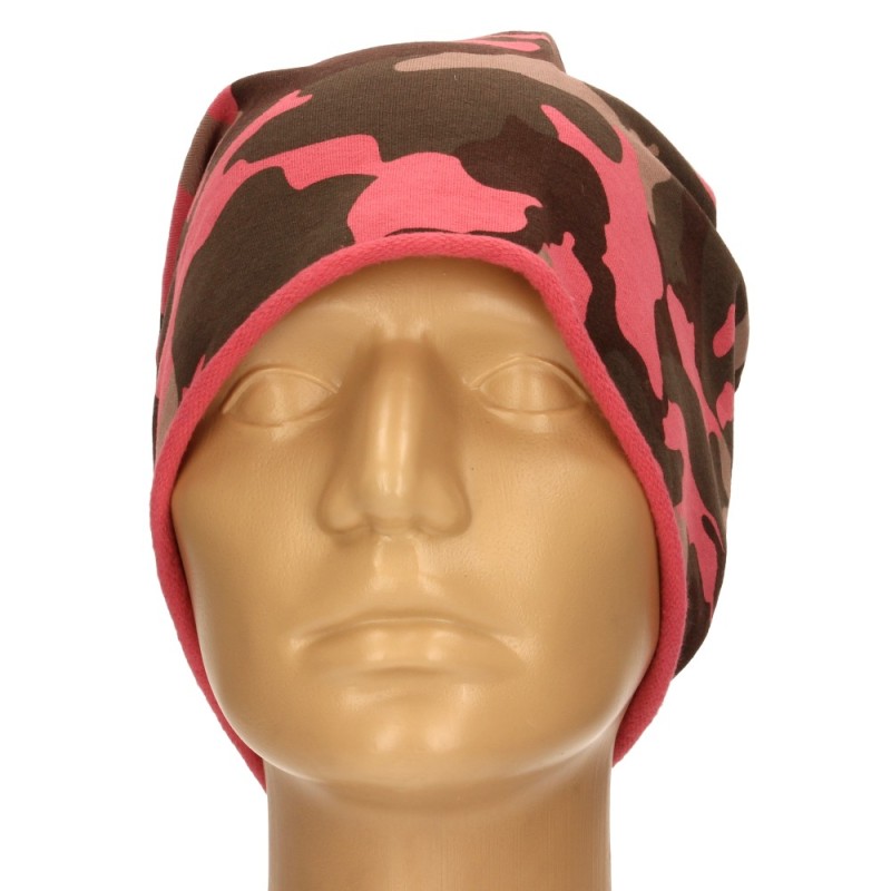 Czapka damska Beanie włoska cienka smerfetka morelowa moro