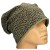 Czapka damska Beanie włoska cienka smerfetka zielona w panterkę