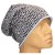 Czapka damska Beanie włoska cienka smerfetka jasnoniebieska w panterkę