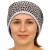 Czapka damska Beanie włoska cienka smerfetka jasnoniebieska w panterkę