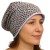 Czapka damska Beanie włoska cienka smerfetka jasnoniebieska w panterkę