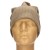 Czapka damska Beanie włoska cienka smerfetka ciemnobeżowa w kropeczki