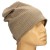 Czapka damska Beanie włoska cienka smerfetka ciemnobeżowa w kropeczki