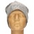 Czapka damska Beanie włoska cienka smerfetka szara w białe napisy