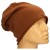 Czapka damska Beanie włoska cienka smerfetka jednolita brązowa