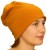 Czapka damska Beanie włoska cienka smerfetka jednolita musztardowa
