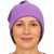 Czapka damska Beanie włoska cienka smerfetka jednolita fioletowa